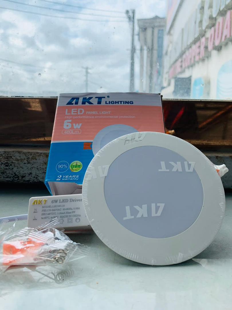 AKT Lighting 6W LED panel light with driver and fixings